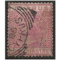 Cyprus 1883 SG18 1pi Rose WMk Crown CA Fine Use...