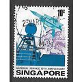 SINGAPORE 1977 10c RADAR MISSILE AND SOLDIERS S...