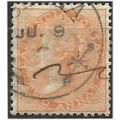 India 1865 SG62 2a Orange Good/Fine Used . .. .