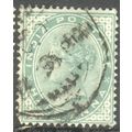 India stamps 1882 - SG 84 - QV ½a green used 6