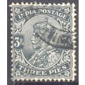 India 1911 - SG 201 - KGV 3p grey - used 7
