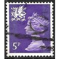 1958-69 Wales Definitive - SG W19 5p QEII C5