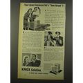 1940 Knox Gelatine Ad - Tied Down Because He's ...
