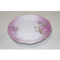 Lefton Heavenly Rose saucer light mauve pink ro...