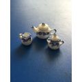 Blue & White Teapot, Creamer & Sugar Bowl Prelo...