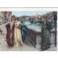 Dante meets Beatrice unknown Artist Postcard un...