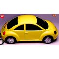RARE NICE KEY CHAIN YELLOW VW NEW BEETLE VOLKSW...