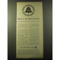 1960 Bell Telephone System Ad - What is the Bell System?