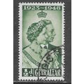 GIBRALTAR 1948 KG6 SILVER WEDDING USED