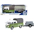 Volkswagen T1 Pickup with Canopy Green and Whit...
