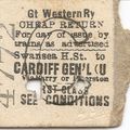 G.W.R. Edmondson Ticket - Swansea High Street t...
