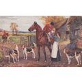 ED 207 HORSE AND HOUNDS . THE HUNT DAY. PRINTED...