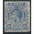 St Vincent 1925 SG133a 2 1/2d Bright Blue Fine ...