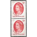 Australia 1965 SG354ca 5d Red Coil PAIR HELECAN...