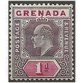 Grenada 1902 SG58 1d Dull Purple & Carmine Moun...