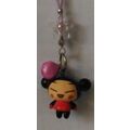Pucca With Pink Bell Phone Strip