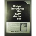 1971 Kodak KOM-80 Microfilmer Ad - The COM Starter Set