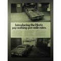 1971 Hertz Rent-a-Car Ad - Pay-Nothing-Per-Mile...