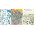 Amsterdam Map 3x Postcard s