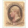 United States 1870-1871 10c Jefferson Brown Use...