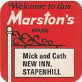 BEER MAT - MARSTONS BREWERY - NEW INN, STAPENHA...