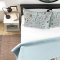 Twin XL 2 Piece Farmhouse Blue Teal Floral Vine...