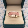 Vintage 925 Solid Sterling Silver and Faux Pink...