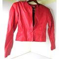 Wilson's Women's Red Leather Cropped Jacket - S...