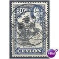Ceylon 1936 SG374 20c Black & Grey-Blue Fine Us...