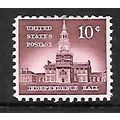 USA 1954 10c BROWN PURPLE INDEPENDENCE HALL SG ...