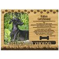 Italian Greyhound Engraved Wood Picture Frame M...