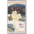 1989 - Thai Airways Map of Thailand - Vintage A...