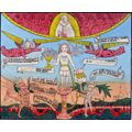 ALLEGORICAL PAINTING BENEATH ST. GEORGE WITH TH...