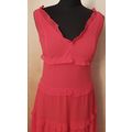 Moda International Red Georgette Chiffon Tiered...
