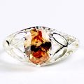 Champagne CZ, 925 Sterling Silver Ring, SR137