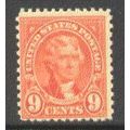 641 9c Thomas Jefferson Barely Clears MNH Q1841