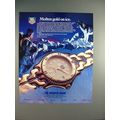 1989 Tag Heuer Sports Elegance Watch Ad - Gold on Ice!