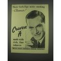 1949 Craven A Cigarettes Ad - Their cork-tips make smoking - cleaner!