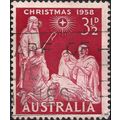 AUSTRALIA, CHRISTMAS, Child prayer, red 1958, 3½d