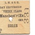 L.M.S.R. Edmondson Ticket - Manchester Exchange...