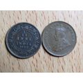 India 1920 1/12 Anna Coin