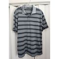 Nike Golf Men's Gray Black Striped Dri-Fit 100%...