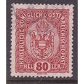 Austria 1916 Arms of Austria 80h Fine Used SG 2...