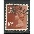 Wales GB 1980 10p Orange Machin 1 BAND SG W29.(...