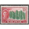 Sarawak 1950 SG181 25c Green & Scarlet Mounted ...