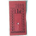Vintage: Glasgow Numerical Ptg. Co. 11d ticket