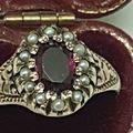 Victorian Enameled 12K Gold Genuine Amethyst & ...
