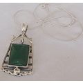 Green agate pendant