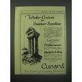 1930 Cunard Cruises Ad - Winter cruises in summ...