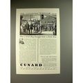 1930 Cunard Gallia Ship Ad - Mark Twain